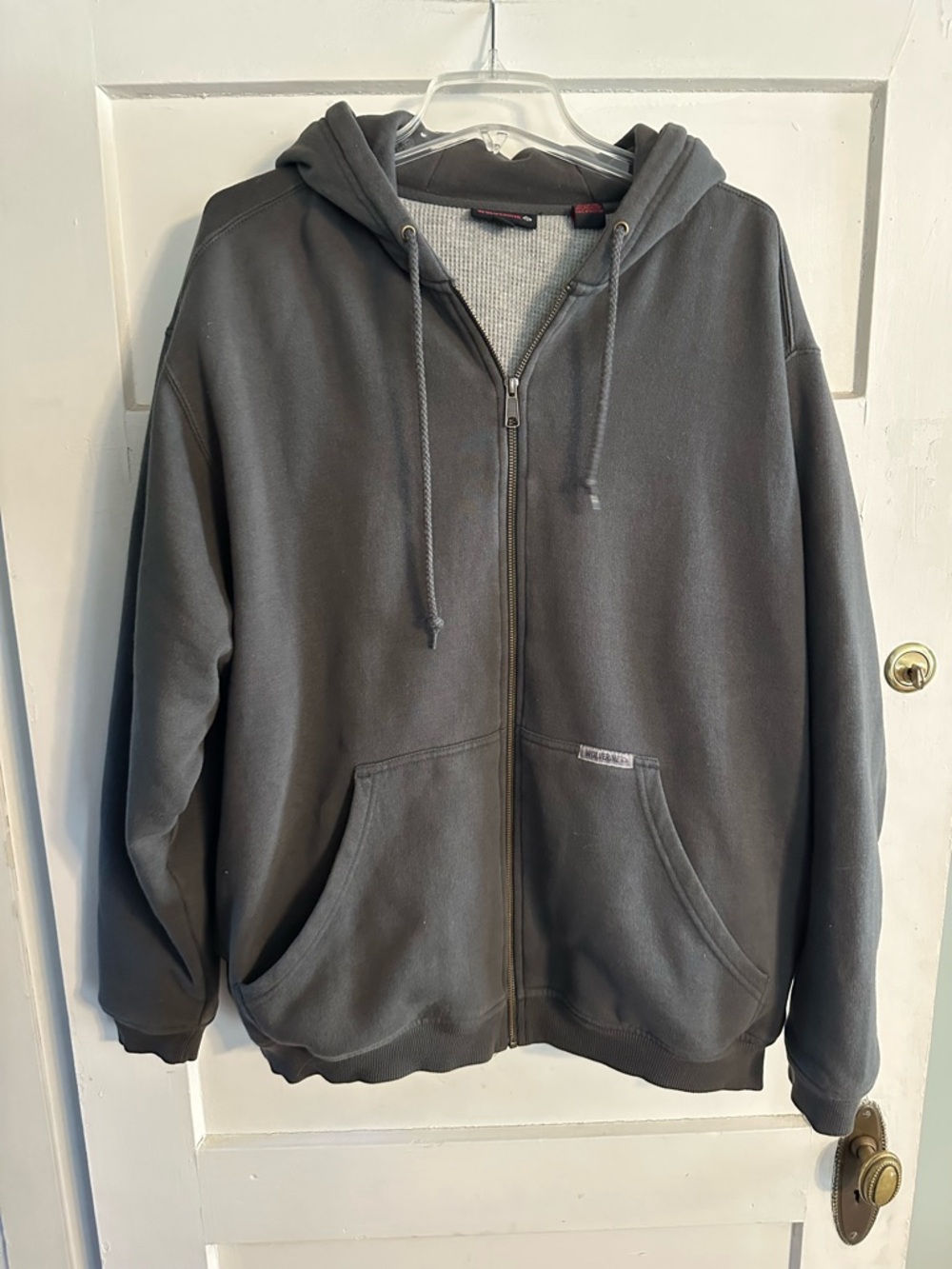Wolverine Men's Charcoal Gray Full-Zip Hooded Sweater